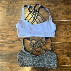 Two (2) Lululemon free to be wild bra size 8